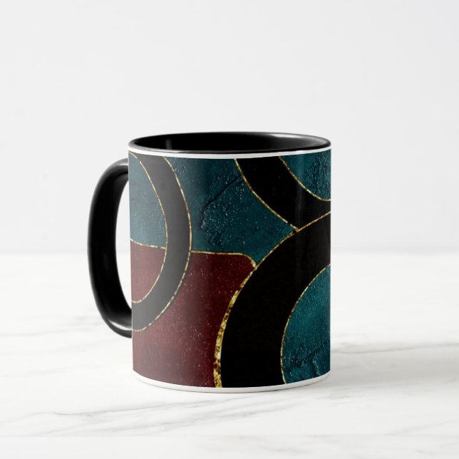 ART DECO CIRCLES MUG TASSE (Vorderseite Links)