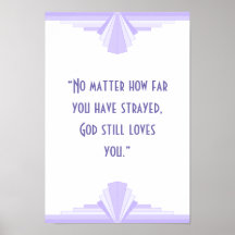 Art déco Citation chrétienne Poster