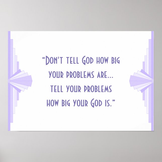 Art déco Citation chrétienne Poster (Devant)