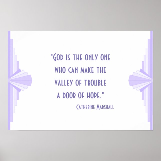 Art déco Citation chrétienne Poster (Devant)