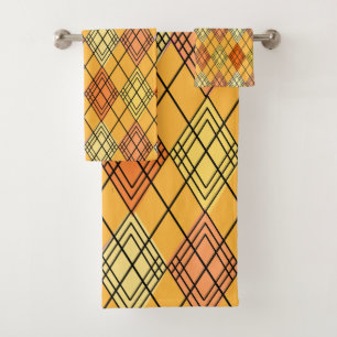 Art Deco Citrus Raute Badhandtuch Set