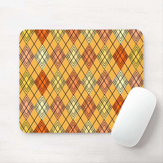 Art Deco Citrus Raute Mousepad (Mit Mouse)