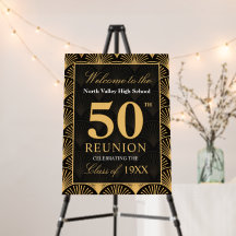 Art Deco Class of 1976 50th Reunion Welcome 