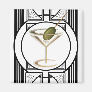 Art Deco Cocktails Magnete Magnet
