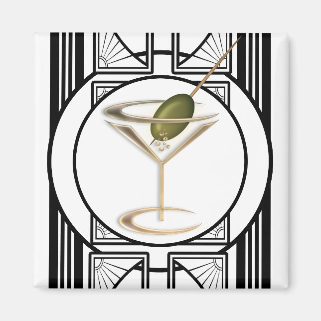 Art Deco Cocktails Magnete Magnet (Vorne)