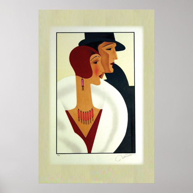 Art Deco Couple 1920s Poster (Vorne)