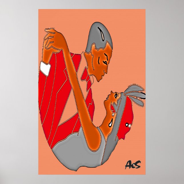 ART DECO COUPLE POSTER (Vorne)
