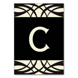 Art déco crème noir épousant des cartes de