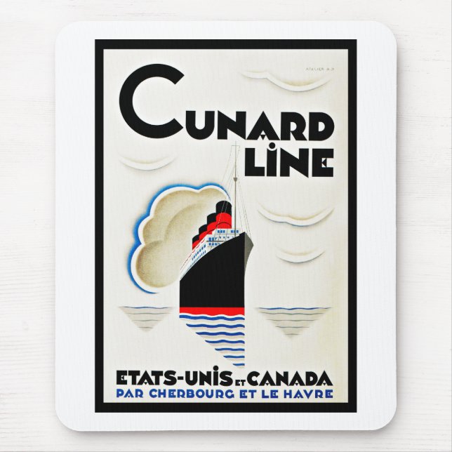 Art Deco Cunard Line Mousepad (Vorne)
