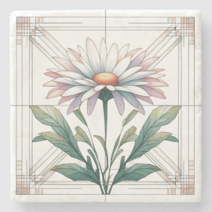 Art Deco Daisy Stone Untersetzer