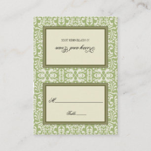 Art Deco Damask Platzkarte