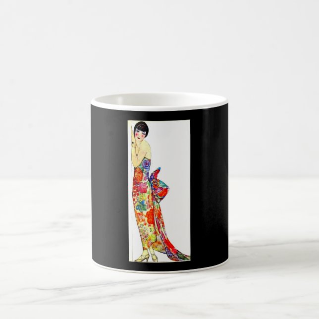 Art-Deco-Dame in formalem Gewand Kaffeetasse (Mittel)