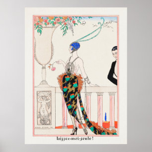 Art Deco Damenmode vintage Illustration Poster