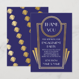 Art Deco Danke für die Hochzeitskarten der 20er Ve Einladung