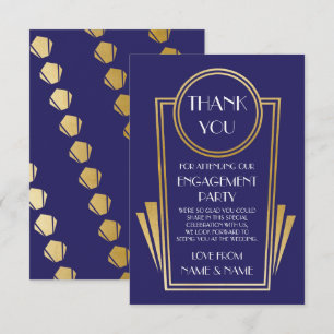 Art Deco Danke für die Hochzeitskarten der 20er Ve Einladung