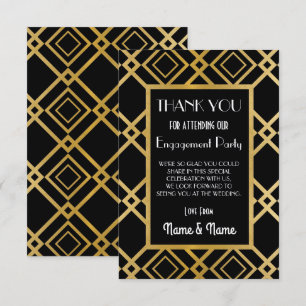 Art Deco Danke-Sagungs-Hochzeitskarten Einladung