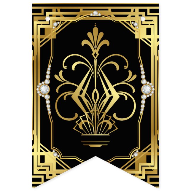 Art Deco Das Ritz Wimpelkette (Erste Fahne)