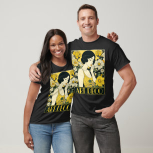 Art Deco Day Woman & Blume T-Shirt