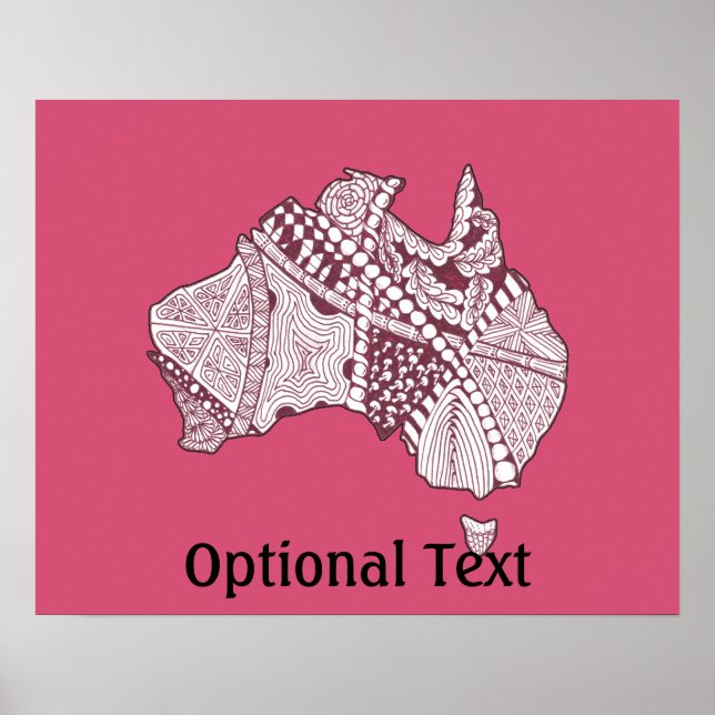 Art déco de la carte Australie (Devant)