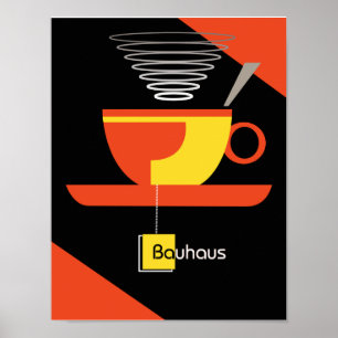 Art déco de la moitié du siècle de thé de Bauhaus