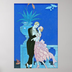 Art déco de minuit de baiser