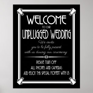 Art déco débranché mariage GATSBY impression