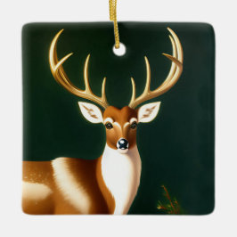 Art Deco Deer Keramikornament