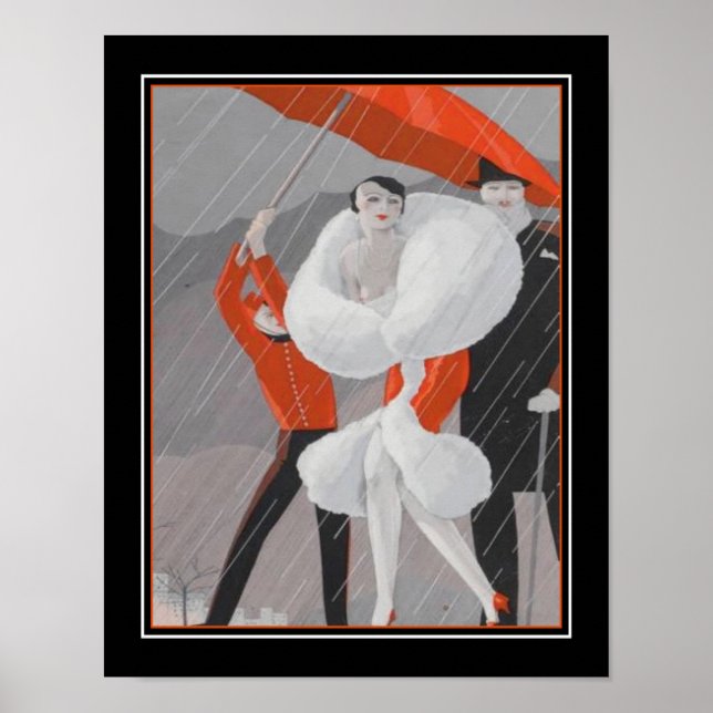 Art-Déco der 1920er Jahre "Rainy Day" Poster (Vorne)