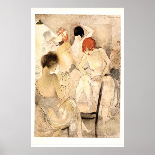 Art déco des années 1920 ~ Les filles dans la sall (Devant)