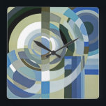 Art Deco Design #1 von Emporio Moffa Quadratische Wanduhr<br><div class="desc">Vintages Art Deco Design.</div>