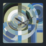 Art Deco Design #1 von Emporio Moffa Quadratische Wanduhr<br><div class="desc">Vintages Art Deco Design.</div>