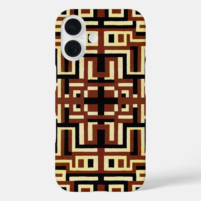 Art Deco Design #2 in Sunshinedazzle iPhone 16 Hülle (Rückseite)