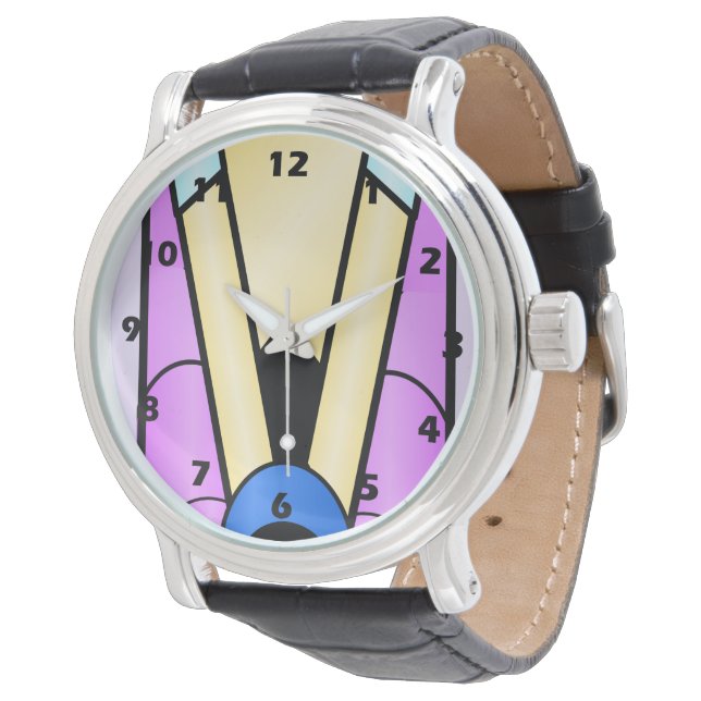 Art Deco Design Armbanduhr (Schrägansicht)