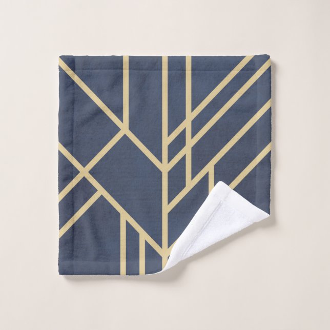 Art-Deco-Design Badhandtuch Set (Waschlappen)