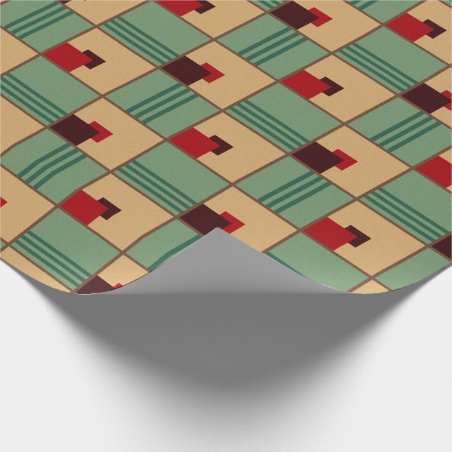 Art Deco Design der 1930er Jahre Geschenkpapier (Ecke)