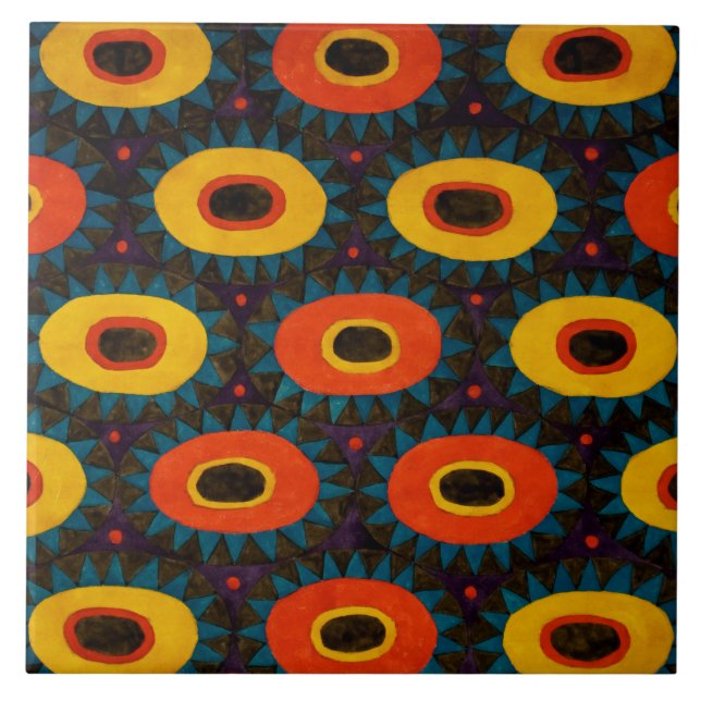 Art Deco Design-Keramiken Fliese (Vorderseite)