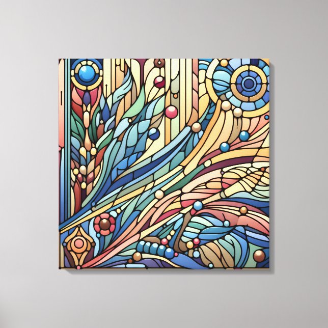 Art Deco Design Leinwand Kunst (Vorderseite)