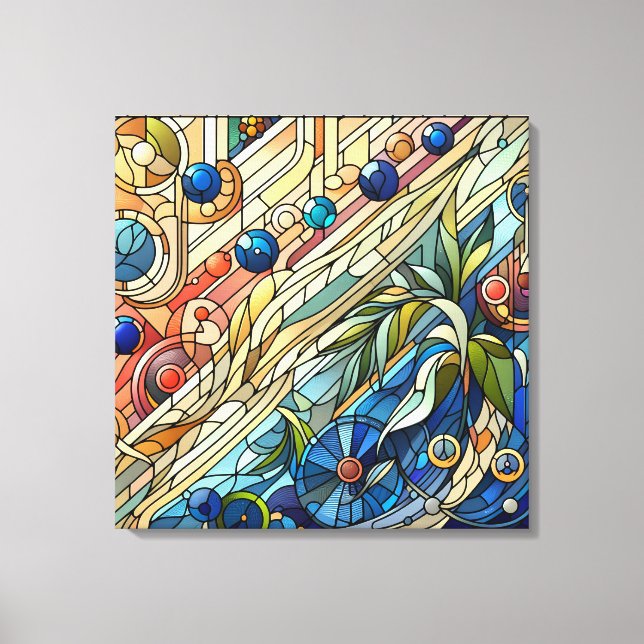 Art Deco Design Leinwand Kunst (Vorderseite)