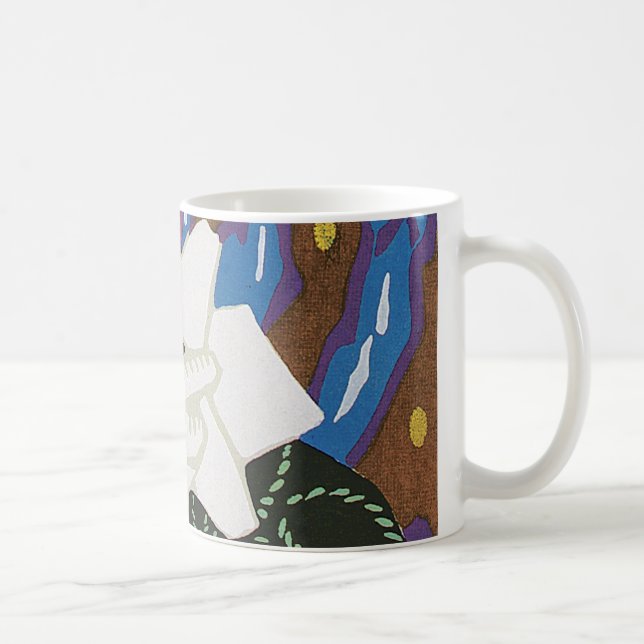 Art Deco Design Nr. 12 White Rose Kaffeetasse (Rechts)