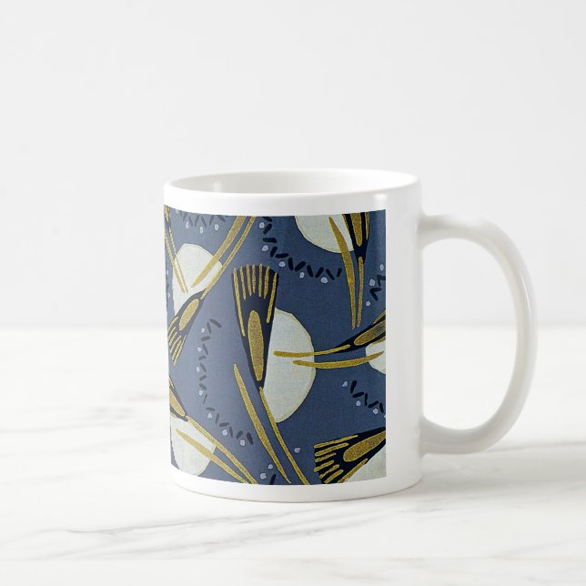 Art Deco Design Nr. 7 floral Kaffeetasse (Rechts)