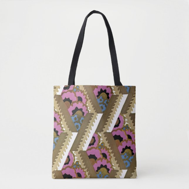 Art Deco Design Nr. 9 Blumenmuster Tasche (Vorderseite)