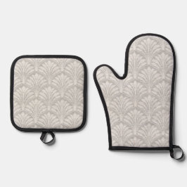 Art Deco Design Ofenhandschuh & Topflappen-Set