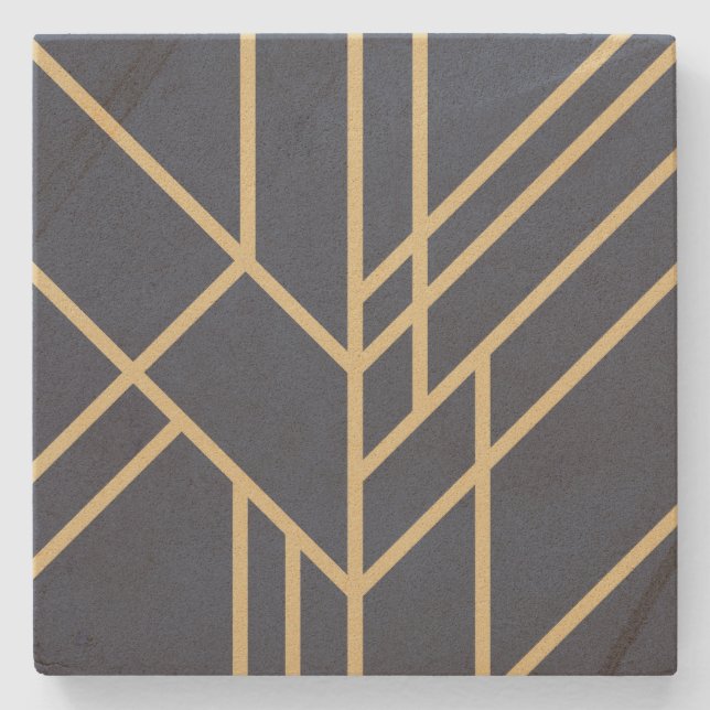 Art-Deco-Design Steinuntersetzer (Vorderseite)