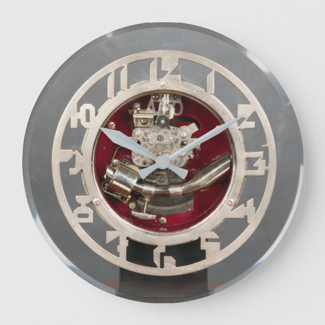 Art Deco Design Wall Clock Große Wanduhr (Vorderseite)