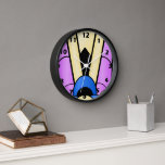 Art Deco Design Wanduhr<br><div class="desc">Wall clock art deco design that you can customise with any text of your choice. Should you require any help with customising then contact us through the link on this page. Art deco wall clock.</div>