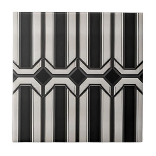Art Deco Diamond Lines Tile Fliese