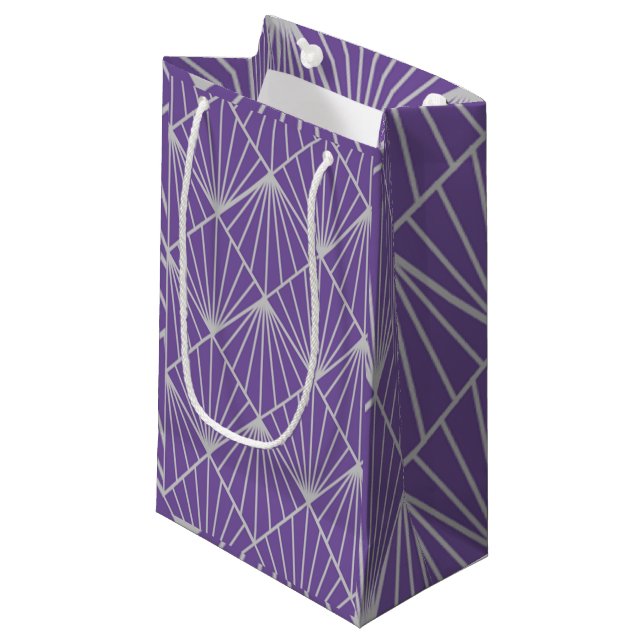 Art Deco Diamonds Kleine Geschenktüte (Vorderseite Schrägansicht)