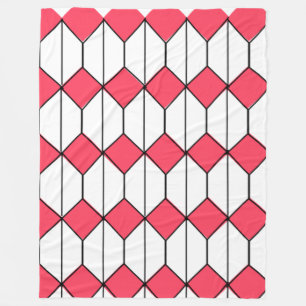Art Deco Diamonds und Hexagons Fleecedecke