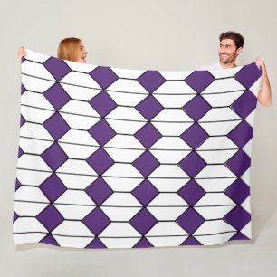 Art Deco Diamonds und Hexagons Fleecedecke