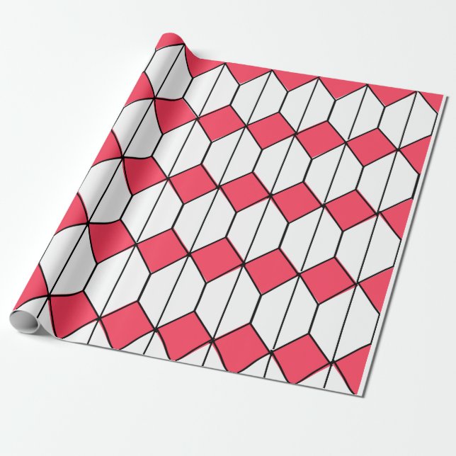 Art Deco Diamonds und Hexagons Geschenkpapier (Ungerollt)